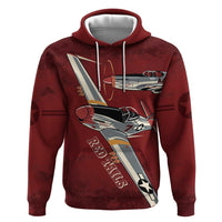 Tuskegee Airmen Spit Fire 477th Zip Hoodie Crimson Grunge - Wonder Print Shop