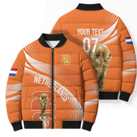 Netherlands Custom Orange Lions WC2026 Bomber Puffer Jacket - Wonder Print Shop
