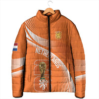 Netherlands Custom Orange Lions WC2026 Padded Jacket - Wonder Print Shop