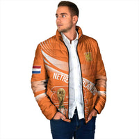 Netherlands Custom Orange Lions WC2026 Padded Jacket - Wonder Print Shop