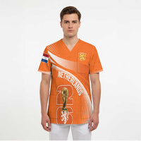 Netherlands Custom Orange Lions WC2026 Scrub Top - Wonder Print Shop