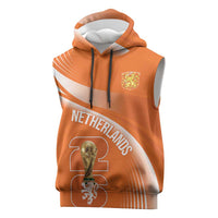 Netherlands Custom Orange Lions WC2026 Sleeveless Hoodie - Wonder Print Shop