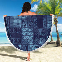 Yoruba Adire Eleko Patterns Beach Blanket Indigo Vintage