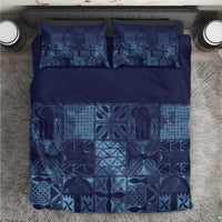 Yoruba Adire Eleko Patterns Bedding Set Indigo Vintage