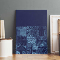 Yoruba Adire Eleko Patterns Canvas Wall Art Indigo Vintage