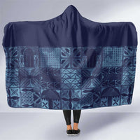 Yoruba Adire Eleko Patterns Hooded Blanket Indigo Vintage