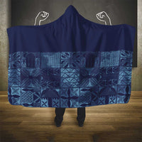 Yoruba Adire Eleko Patterns Hooded Blanket Indigo Vintage