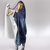 Yoruba Adire Eleko Patterns Hooded Blanket Indigo Vintage