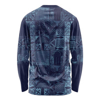 Yoruba Adire Eleko Patterns Long Sleeve Shirt Indigo Vintage