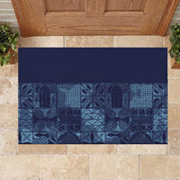 Yoruba Adire Eleko Patterns Rubber Doormat Indigo Vintage