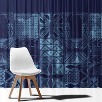 Yoruba Adire Eleko Patterns Window Curtain Indigo Vintage