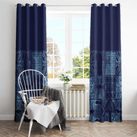 Yoruba Adire Eleko Patterns Window Curtain Indigo Vintage