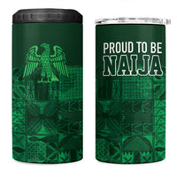 Nigeria Yoruba Adire Patterns 4 in 1 Can Cooler Tumbler Proud To Be Naija