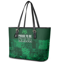 Nigeria Yoruba Adire Patterns Leather Tote Bag Proud To Be Naija