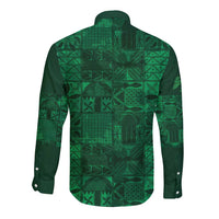 Nigeria Yoruba Adire Patterns Long Sleeve Button Shirt Proud To Be Naija
