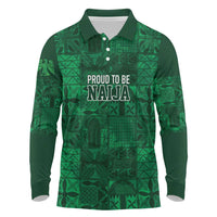 Nigeria Yoruba Adire Patterns Long Sleeve Polo Shirt Proud To Be Naija
