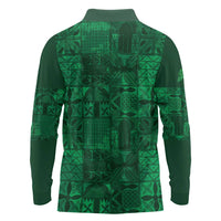 Nigeria Yoruba Adire Patterns Long Sleeve Polo Shirt Proud To Be Naija