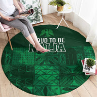 Nigeria Yoruba Adire Patterns Round Carpet Proud To Be Naija