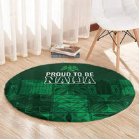 Nigeria Yoruba Adire Patterns Round Carpet Proud To Be Naija