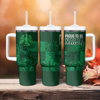 Nigeria Yoruba Adire Patterns Tumbler With Handle Proud To Be Naija