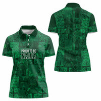 Nigeria Yoruba Adire Patterns Women Polo Shirt Proud To Be Naija