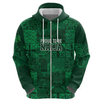 Nigeria Yoruba Adire Patterns Zip Hoodie Proud To Be Naija