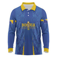 Bosnia WC2026 Football Custom Long Sleeve Polo Shirt Dragons Return
