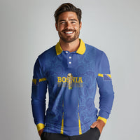 Bosnia WC2026 Football Custom Long Sleeve Polo Shirt Dragons Return