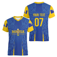 Bosnia WC2026 Football Custom Women V-Neck T-Shirt Dragons Return