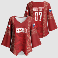 Czechia WC2026 Football Custom Kimono Sleeve Blouse Cesko Lions
