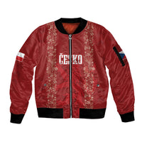 Czechia WC2026 Football Custom Sleeve Zip Bomber Jacket Cesko Lions