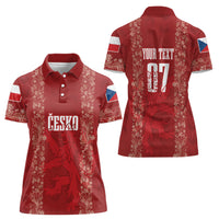Czechia WC2026 Football Custom Women Polo Shirt Cesko Lions