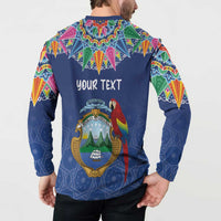 Pura Vida Costa Rica Personalized Button Sweatshirt Oxcart Ornate Inspired - Wonder Print Shop