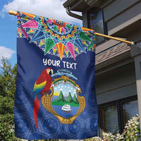 Pura Vida Costa Rica Personalized Garden Flag Oxcart Ornate Inspired - Wonder Print Shop