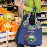 Pura Vida Costa Rica Personalized Grocery Bag Oxcart Ornate Inspired - Wonder Print Shop
