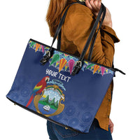 Pura Vida Costa Rica Personalized Leather Tote Bag Oxcart Ornate Inspired - Wonder Print Shop