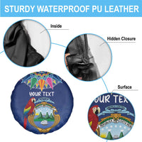 Pura Vida Costa Rica Personalized Spare Tire Cover Oxcart Ornate Inspired - Wonder Print Shop