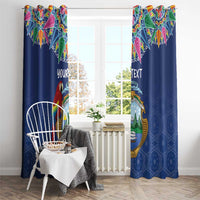 Pura Vida Costa Rica Personalized Window Curtain Oxcart Ornate Inspired - Wonder Print Shop