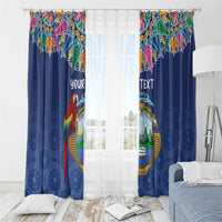 Pura Vida Costa Rica Personalized Window Curtain Oxcart Ornate Inspired - Wonder Print Shop