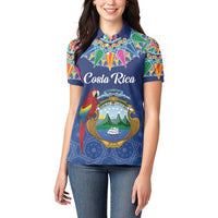 Pura Vida Costa Rica Personalized Women Polo Shirt Oxcart Ornate Inspired - Wonder Print Shop