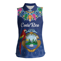Pura Vida Costa Rica Personalized Women Sleeveless Polo Shirt Oxcart Ornate Inspired - Wonder Print Shop
