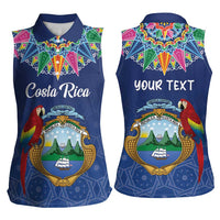 Pura Vida Costa Rica Personalized Women Sleeveless Polo Shirt Oxcart Ornate Inspired - Wonder Print Shop
