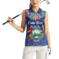 Pura Vida Costa Rica Personalized Women Sleeveless Polo Shirt Oxcart Ornate Inspired - Wonder Print Shop