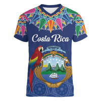 Pura Vida Costa Rica Personalized Women V-Neck T-Shirt Oxcart Ornate Inspired - Wonder Print Shop