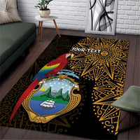 Pura Vida Costa Rica Personalized Area Rug Oxcart Ornate Inspired Gold Pattern - Wonder Print Shop