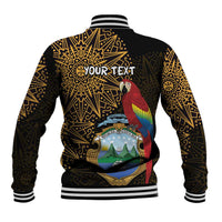 Pura Vida Costa Rica Personalized Baseball Jacket Oxcart Ornate Inspired Gold Pattern - Wonder Print Shop