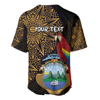 Pura Vida Costa Rica Personalized Baseball Jersey Oxcart Ornate Inspired Gold Pattern - Wonder Print Shop