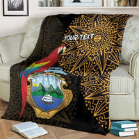 Pura Vida Costa Rica Personalized Blanket Oxcart Ornate Inspired Gold Pattern - Wonder Print Shop