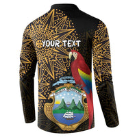 Pura Vida Costa Rica Personalized Button Sweatshirt Oxcart Ornate Inspired Gold Pattern - Wonder Print Shop