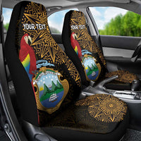 Pura Vida Costa Rica Personalized Car Seat Cover Oxcart Ornate Inspired Gold Pattern - Wonder Print Shop